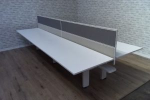 Four Person Pod Desk with Cable tray