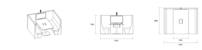 Privacy Seating Booth | FIL Furniture